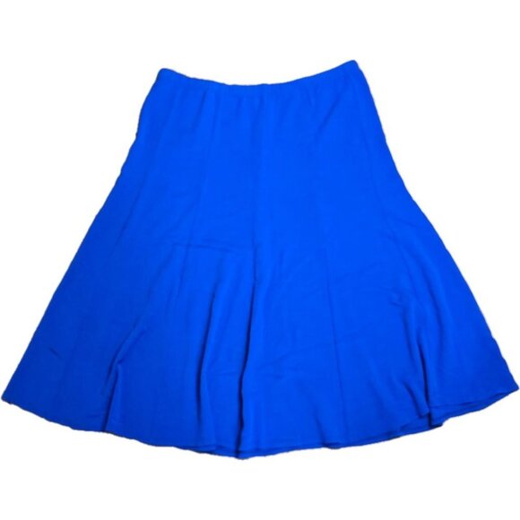 Susan Graver Dresses & Skirts - Susan Graver Womens Skirt XL Royal Blue Gauze Midi A Line Pull-On Elastic Waist